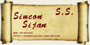 Simeon Šijan vizit kartica